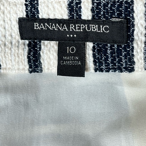 Banana Republic | Striped cotton blend blue/white a-line mini skirt size… - Picture 9 of 10